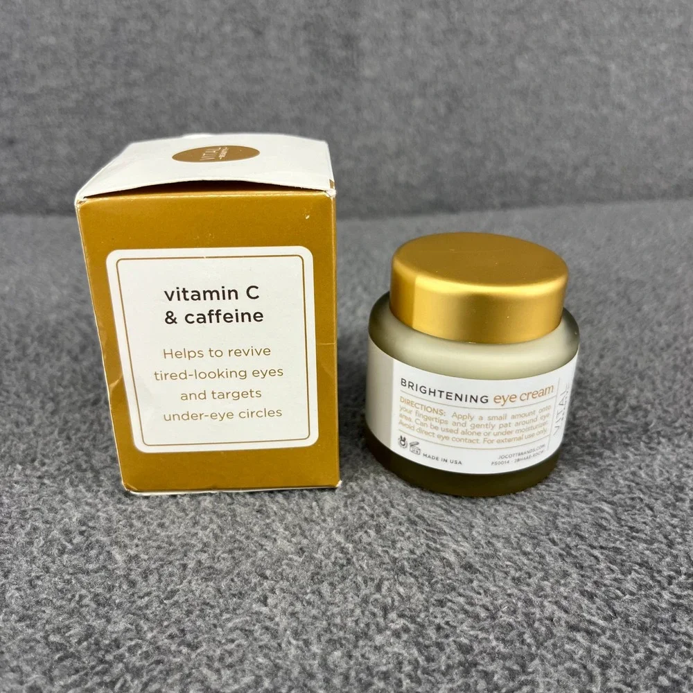 Vital Beauty Brightening Eye Cream Vitamin C Caffeine Power Glow Skincare 1 oz
